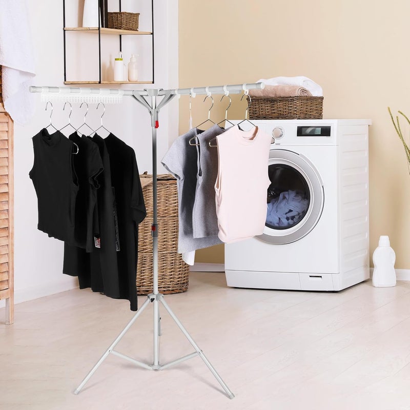Drtenvd Tripod Clothes Drying Rack, Foldable Portable Drying Rack Clothing Height Adjustable, 2025 Upgraded Collapsible Standing Drying Rack for Indoor/Outdoor Clothes Towel Drying - Image 4